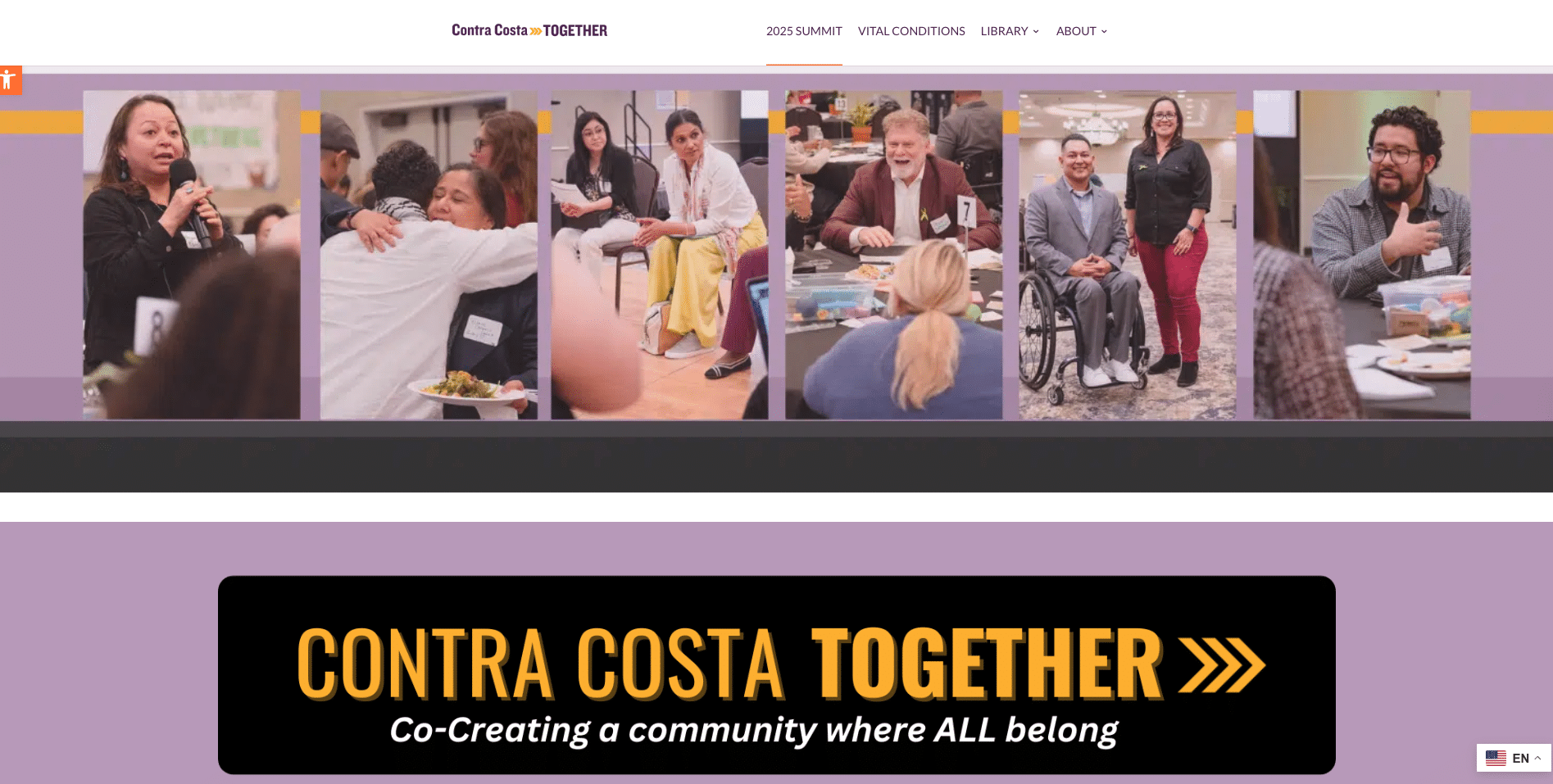 Screenshot of a slide that says Contra Costa Together April 20, 2025 Concord Community Center